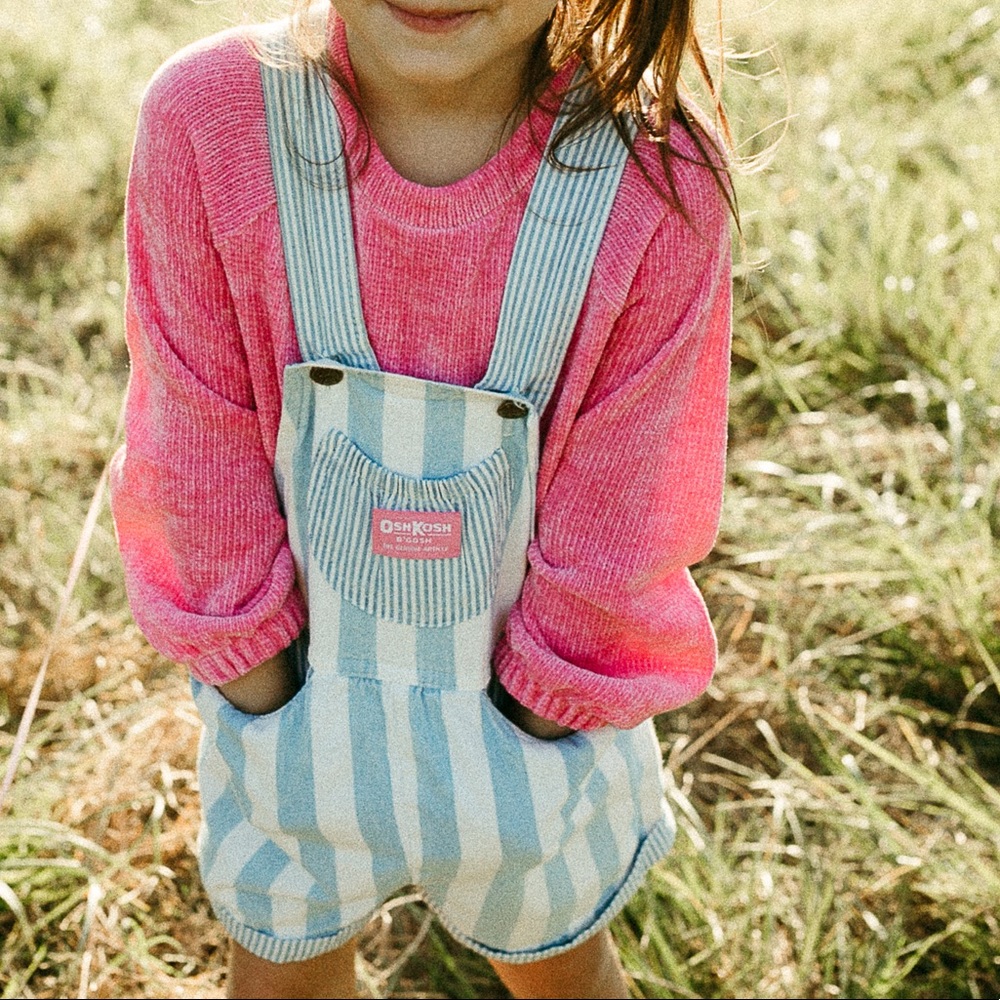 EUC Vintage OshKosh Bgosh Striped Overalls